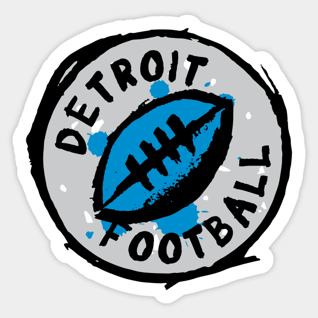 Detroit Football 01 Sticker by Very Simple Graph